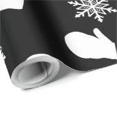 Zwarte feestdag Mittens en kerstPetten Cadeaupapier (Rol Hoek)