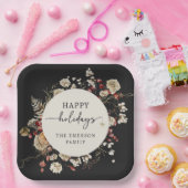 Zwarte feestdag papieren bordje (Feest)