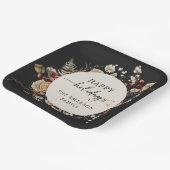 Zwarte feestdag papieren bordje (Gebogen)