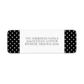 Zwarte feestdagen Adresetiketten Etiket (Voorkant)