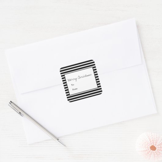 Zwarte feestdagen Stickers (Envelop)