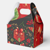 Zwarte Feestelijke Kerstcadeau Doos Ontwerp Bedankdoosjes (Achterkant)