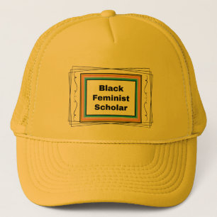 Zwarte feministische scholier trucker hoed pet