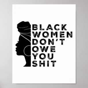 Zwarte Feministische Vrouwenrechten Zwarte Vrouwen Poster