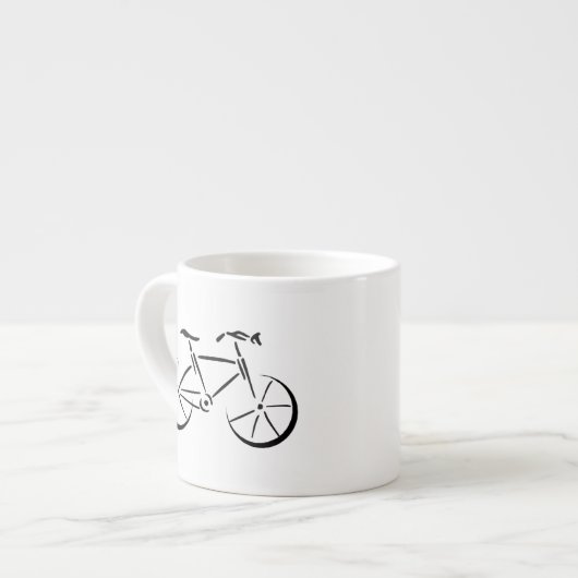 zwarte fiets espresso kop (Links)