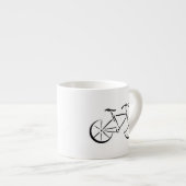 zwarte fiets espresso kop (Voorkant rechts)