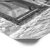 Zwarte fiets met Big Basket, Kopenhagen, Denemarke Poster (Hoek)