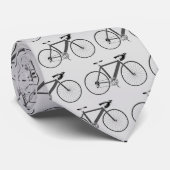 Zwarte fiets op grijs stropdas (Opgerold)