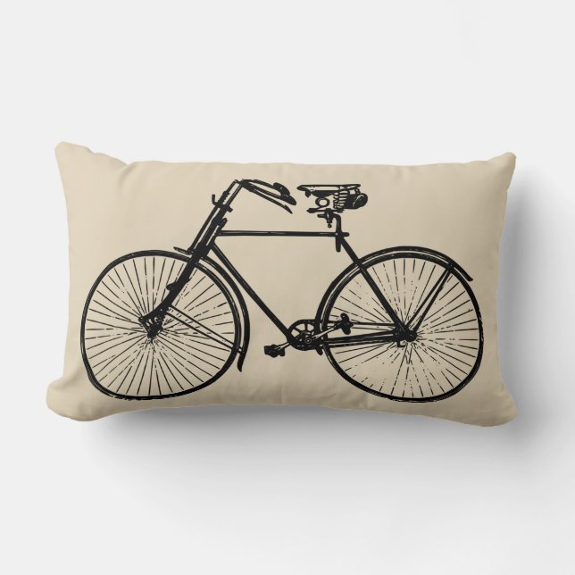 zwarte fiets Thuiskussen Kussen (Voorkant)