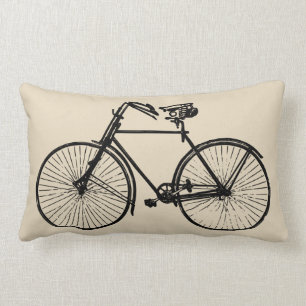 zwarte fiets Thuiskussen Kussen