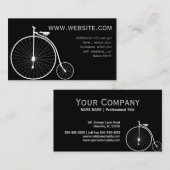 Zwarte  fiets visitekaartje (Voorkant / Achterkant)