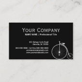 Zwarte  fiets visitekaartje (Achterkant)