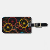 Zwarte Fiets Wiel Bagagelabel (Voorkant horizontaal)