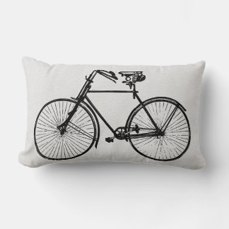 zwarte fiets witte duw kussen
