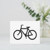 Zwarte fietsroute briefkaart (Staand voorkant)