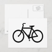 Zwarte fietsroute briefkaart (Voorkant / Achterkant)