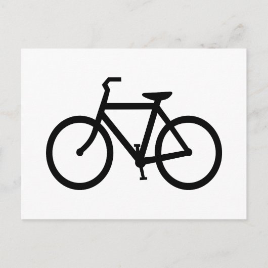 Zwarte fietsroute briefkaart (Voorkant)