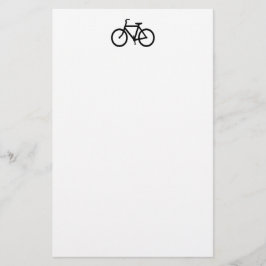 Zwarte fietsroute briefpapier