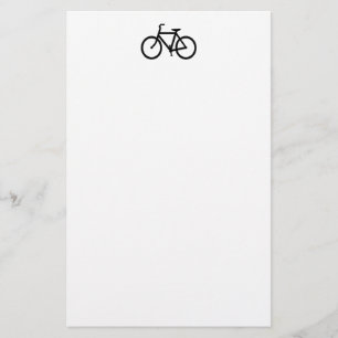 Zwarte fietsroute briefpapier