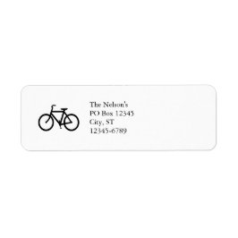 Zwarte fietsroute etiket