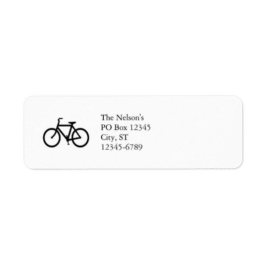 Zwarte fietsroute etiket (Voorkant)