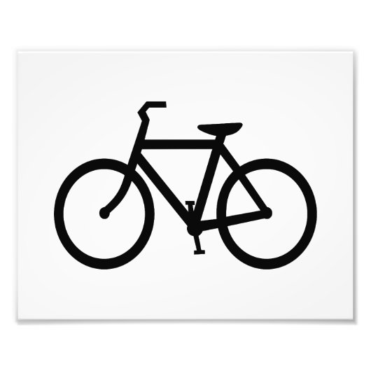 Zwarte fietsroute foto afdruk (Voorkant)