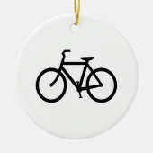 Zwarte fietsroute keramisch ornament (Voorkant)