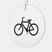 Zwarte fietsroute keramisch ornament (Links)