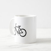 Zwarte fietsroute koffiemok (Voorkant links)