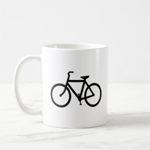 Zwarte fietsroute koffiemok
