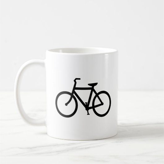 Zwarte fietsroute koffiemok (Links)