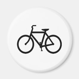 Zwarte fietsroute magneet