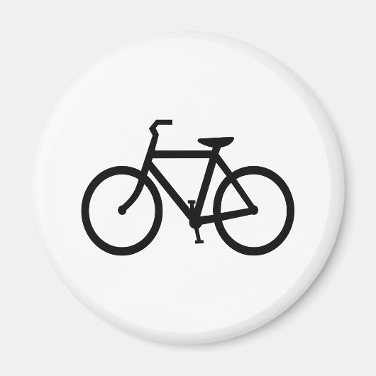 Zwarte fietsroute magneet (Voorkant)