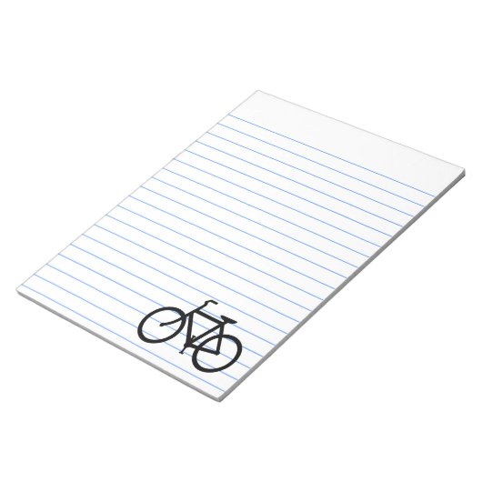 Zwarte fietsroute notitieblok (Schuin)