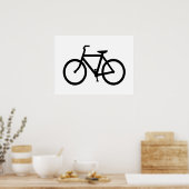 Zwarte fietsroute poster (Keuken)