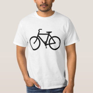 Zwarte fietsroute t-shirt