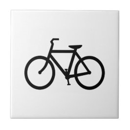 Zwarte fietsroute tegeltje