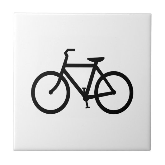 Zwarte fietsroute tegeltje (Voorkant)
