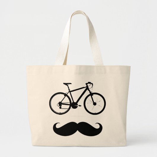 zwarte fietssnor grote tote bag (Voorkant)