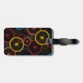 Zwarte fietswielen bagagelabel (Achterkant horizontaal)