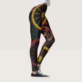 Zwarte fietswielen leggings (Rechts)