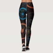 Zwarte fietswielen leggings (Achterkant)