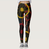 Zwarte fietswielen leggings (Voorkant)