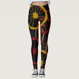 Zwarte fietswielen leggings