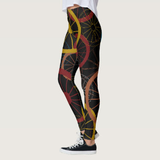 Zwarte fietswielen leggings