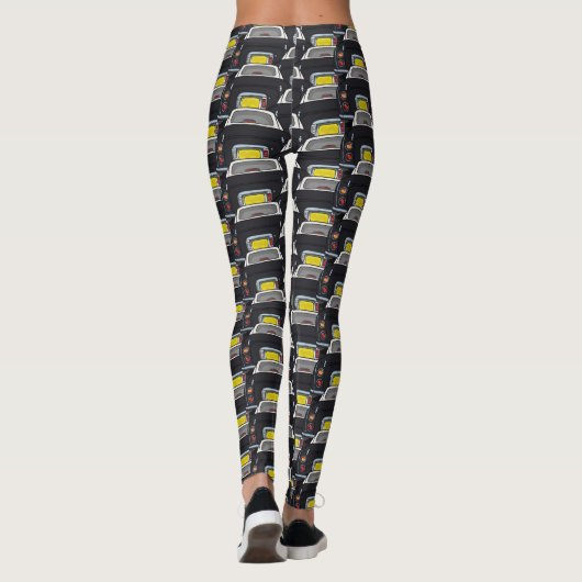 Zwarte Figaro Car Pattern Figarations Leggings (Achterkant)