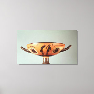 Zwarte figuur kylix, c.580-525 BC Canvas Afdruk