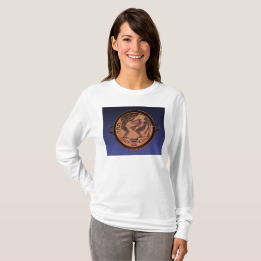 Zwarte figuur kylix t-shirt (Voorkant volledig)