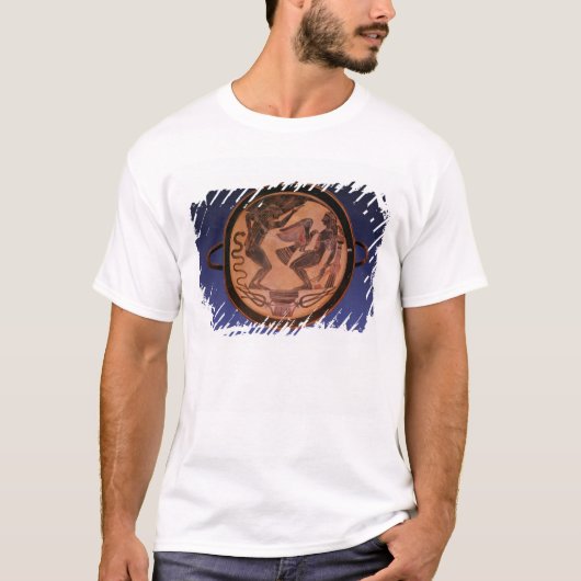 Zwarte figuur kylix t-shirt (Voorkant)