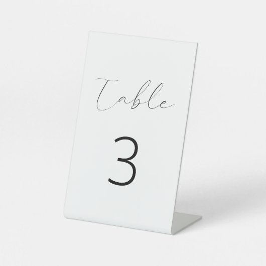 Zwarte fijn kalligrafie reclamebord met voetstuk (Voorkant)